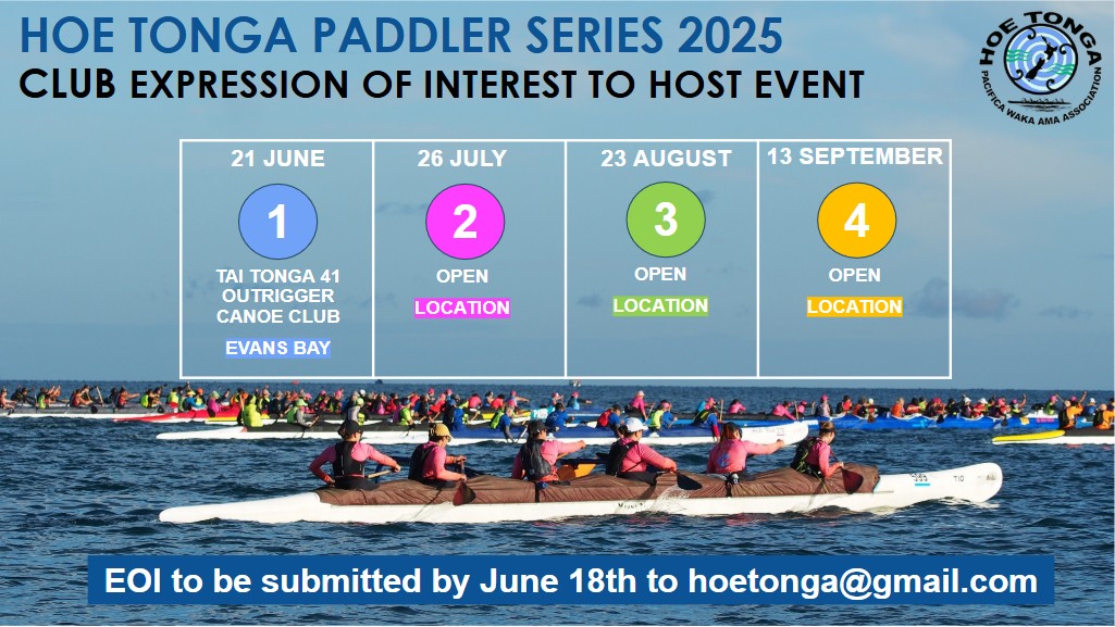 Hoe Tonga 2025 Winter Paddler Series Information & EOI | Hoe Tonga